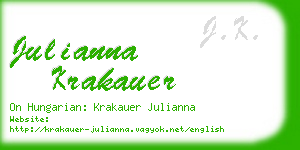 julianna krakauer business card